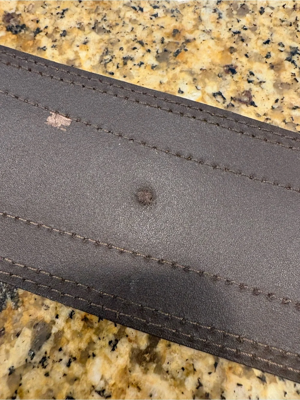 Chico’s Brown Wide Leather Hook Belt M Stretchy